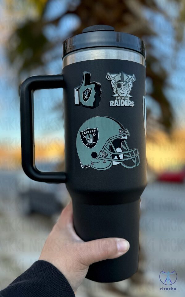 Las Vegas Raiders 40 Oz Tumbler Lv Raiders Stanley Cup Las Vegas Raiders Inspired Tumbler Gift For Las Vegas Raiders Fan Gift For Him Her riracha 1