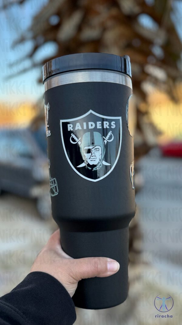 Las Vegas Raiders 40 Oz Tumbler Lv Raiders Stanley Cup Las Vegas Raiders Inspired Tumbler Gift For Las Vegas Raiders Fan Gift For Him Her riracha 3