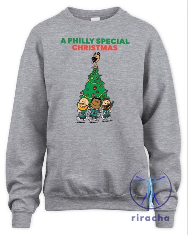 Philadelphia Eagles Peanuts Snoopy Charlie Brown A Philly Special Christmas Crewneck Sweatshirt Hoodie T Shirt Unique Gift For Fan riracha 1