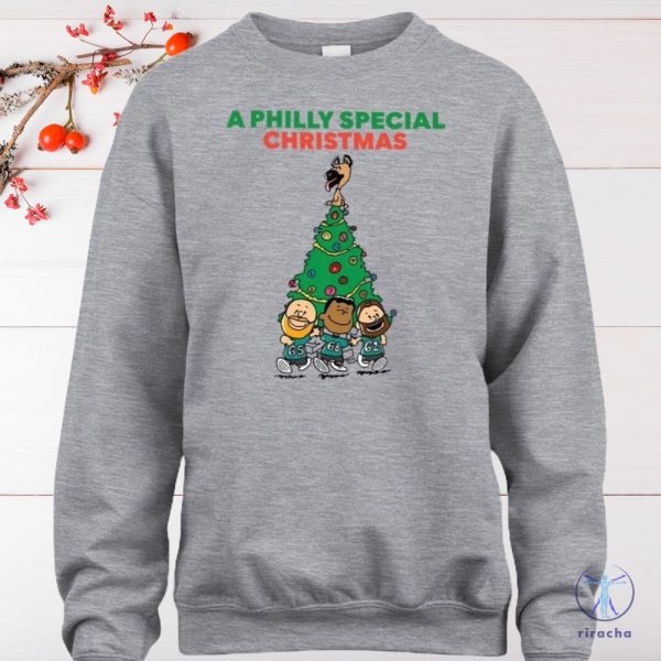 Philadelphia Eagles Peanuts Snoopy Charlie Brown A Philly Special Christmas Crewneck Sweatshirt Hoodie T Shirt Unique Gift For Fan riracha 3