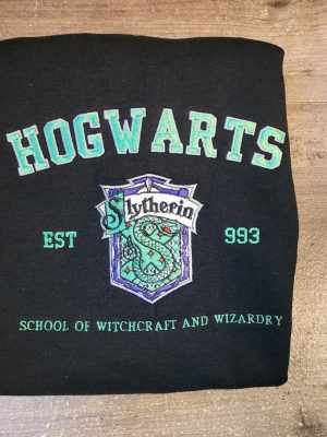 Harry Potter Hogwarts Houses Gryffindor Slytherin Ravenclaw Hufflepuff Custom Embroidered Sweatshirt Hoodie T Shirt Unique New riracha 7