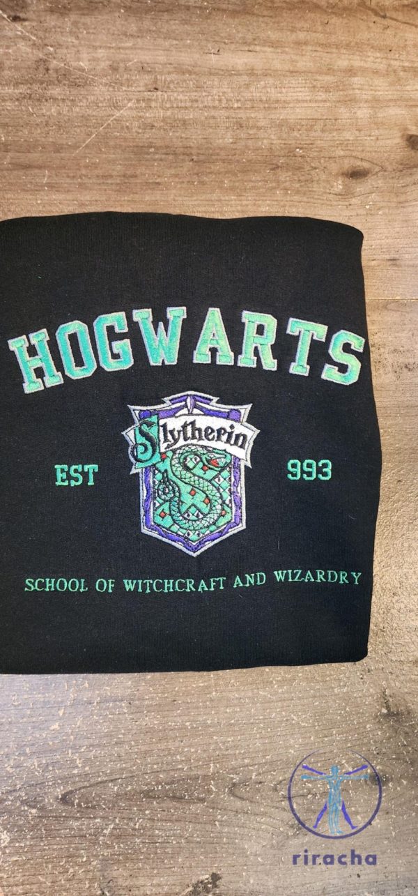 Harry Potter Hogwarts Houses Gryffindor Slytherin Ravenclaw Hufflepuff Custom Embroidered Sweatshirt Hoodie T Shirt Unique New riracha 7