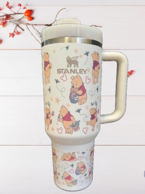 Winnie The Pooh 40Oz Stainless Tumbler Anime Day Gift Winnie The Pooh Stanley Cup Gift For Him Gift For Her Unique riracha 3