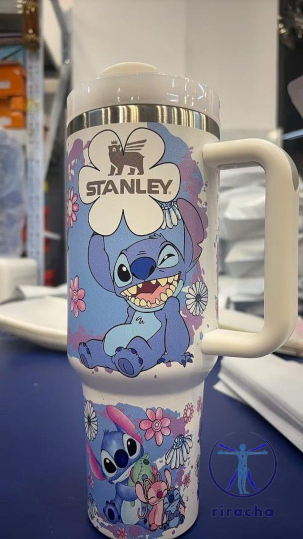 Stitch Stanley 40 Oz Tumbler Stitch Stanley Cup 40 Oz Stitch Tumbler With Handle Gift For Mom Gift For Her Unique riracha 2