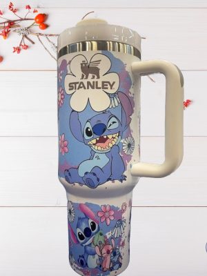 Stitch Stanley 40 Oz Tumbler Stitch Stanley Cup 40 Oz Stitch Tumbler With Handle Gift For Mom Gift For Her Unique riracha 4