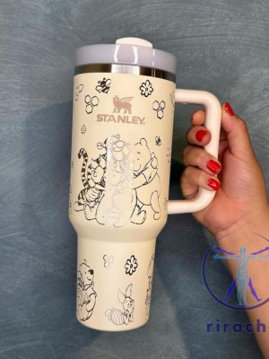 Winnie The Pooh And Friends Stanley 40Oz Cup Winnie The Pooh Tumbler Cup Gift For Fan Gift For Her Gift For Mom riracha 4