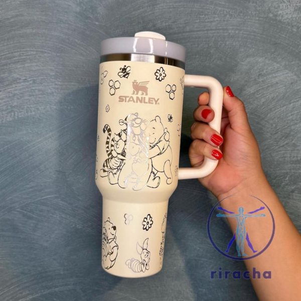 Winnie The Pooh And Friends Stanley 40Oz Cup Winnie The Pooh Tumbler Cup Gift For Fan Gift For Her Gift For Mom riracha 4