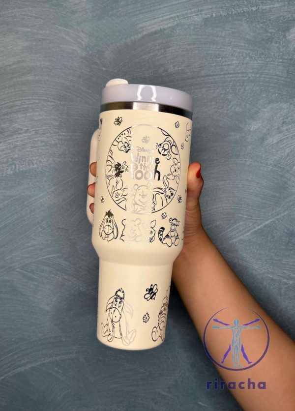 Winnie The Pooh And Friends Stanley 40Oz Cup Winnie The Pooh Tumbler Cup Gift For Fan Gift For Her Gift For Mom riracha 5