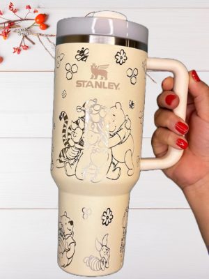 Winnie The Pooh And Friends Stanley 40Oz Cup Winnie The Pooh Tumbler Cup Gift For Fan Gift For Her Gift For Mom riracha 6