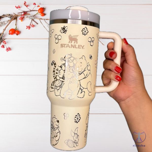 Winnie The Pooh And Friends Stanley 40Oz Cup Winnie The Pooh Tumbler Cup Gift For Fan Gift For Her Gift For Mom riracha 6