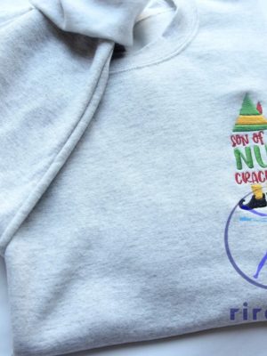 Son Of A Nutcracker Elf Embroidered Crewneck Sweatshirt T Shirt Hoodie Christmas Gift For Her Gift For Him Unique riracha 3