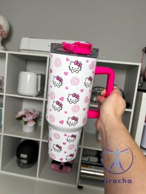 Hello Kitty Concha Cookies 40 Oz Stanley Tumbler Gift For Her Woman Unique Gift For Hello Kitty Fan Retro riracha 3