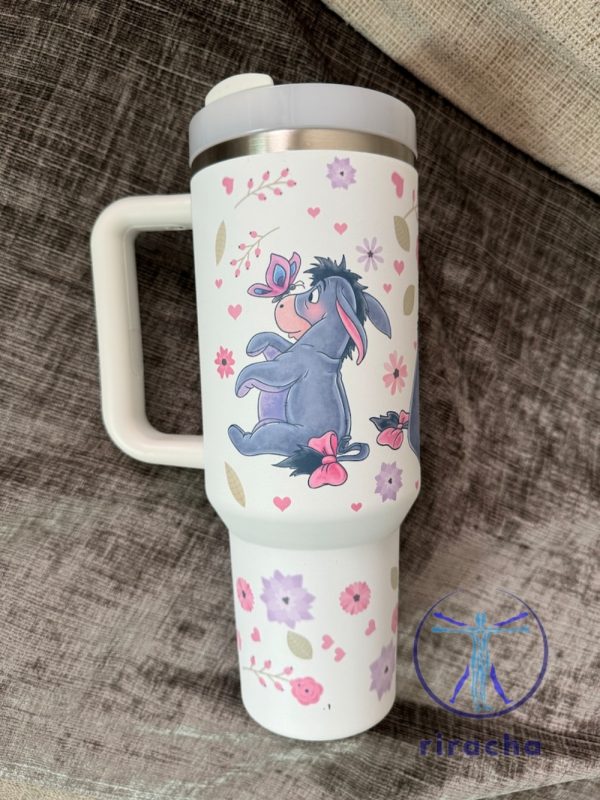 Winnie The Pooh Eeyore 40 Oz Quencher Stanley Tumbler 40Oz Christmas Gift Stanley Cup Gift For Men Women Daughter Son Unique riracha 1