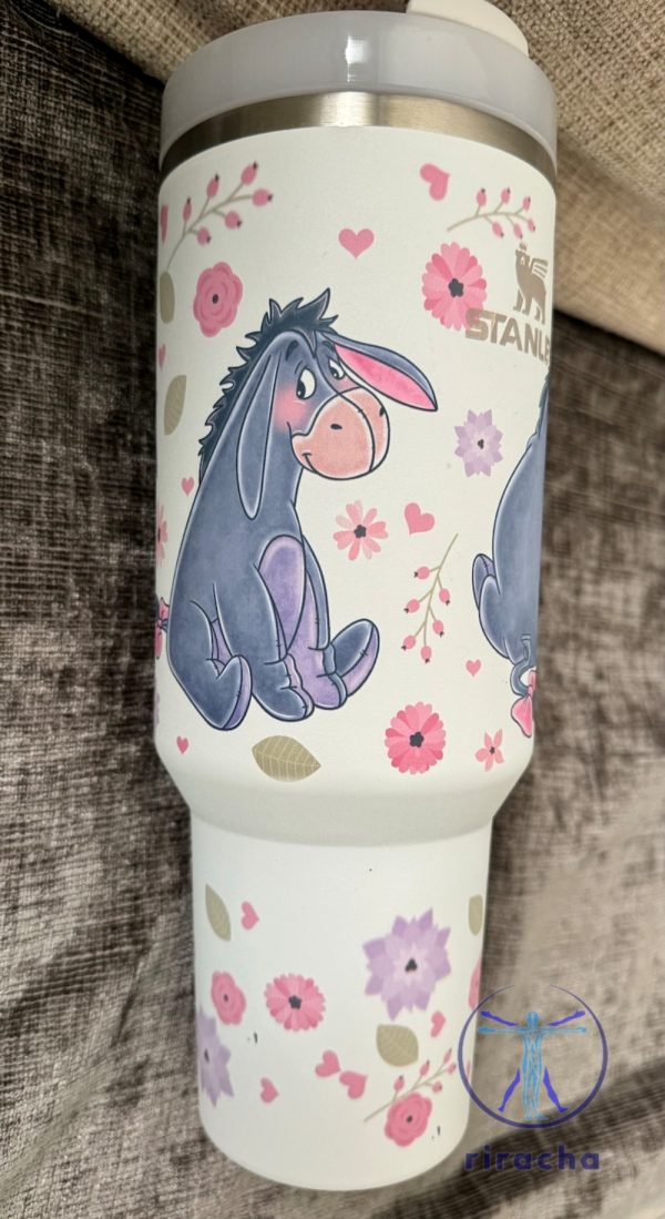 Winnie The Pooh Eeyore 40 Oz Quencher Stanley Tumbler 40Oz Christmas Gift Stanley Cup Gift For Men Women Daughter Son Unique riracha 2