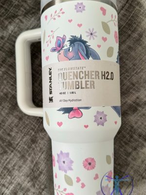 Winnie The Pooh Eeyore 40 Oz Quencher Stanley Tumbler 40Oz Christmas Gift Stanley Cup Gift For Men Women Daughter Son Unique riracha 5