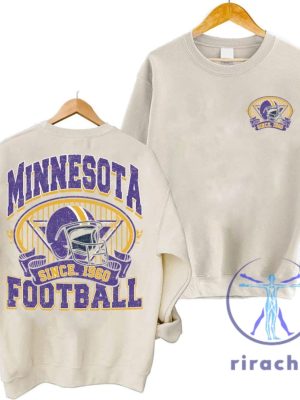 Minnesota Vikings Football Sweatshirt Hoodie Sweatshirt Graphic Tee Gift For Football Fan Retro Style 90S Vintage Unisex Crewneck Tee Gifts riracha 3