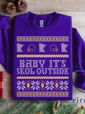 Minnesota Vikings Minnesota Baby Its Skol Outside Ugly Christmas Sweatshirt T Shirt Hoodie Gifts For Fan Minnesota Vikings Game Day Tee Gifts riracha 2