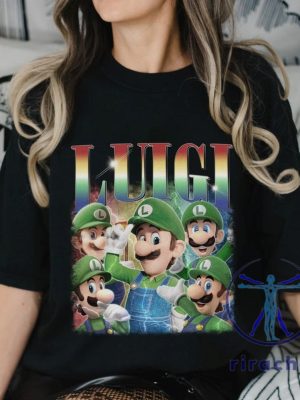 Vintage Super Mario Luigi T Shirt Hoodie Sweatshirt Super Mario Bros Tshirt Gift For Daughter Son Men Women Unique Tee Christmas Gifts riracha 2