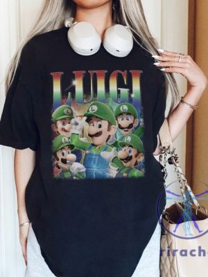 Vintage Super Mario Luigi T Shirt Hoodie Sweatshirt Super Mario Bros Tshirt Gift For Daughter Son Men Women Unique Tee Christmas Gifts riracha 4