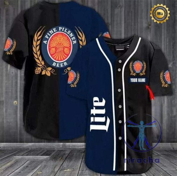 Miller Lite Personalize Custom Name Jersey Shirt Gifts For Women Men Mom Dad Fan Gift Unique riracha 1