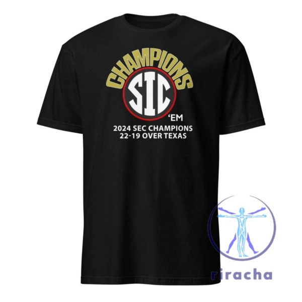 Uga Sec Champs T Shirt Hoodie Sweatshirt Georgia Beats Texas 22 19 In 2024 Sec Championship Sic Em Dawgs Tee Tshirt Unique riracha 2