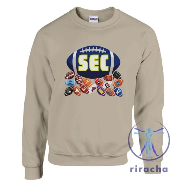 Sec Football Southeastern Conference Shirt Hoodie Sweatshirt Unisex Crewneck Gift For Fan Men Women Unique riracha 3