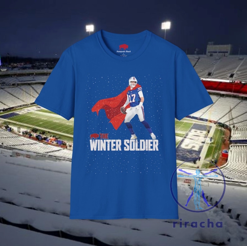 Buffalo Bills Josh Allen The Winter Soldier T Shirt Hoodie Sweatshirt Bills Mafia Shirts Tailgating Apparel Game Day Tee Nfl Fan Gifts For Men Women