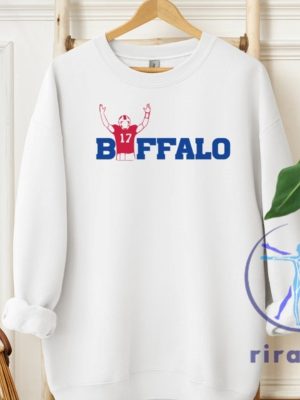 Buffalo Bills Josh Allen 17 Sweatshirt Hoodie T Shirt Football Shirts Afc East Gifts For Bills Fans Buffalo Crewneck Nfl Tshirt Number 17 Unique riracha 2