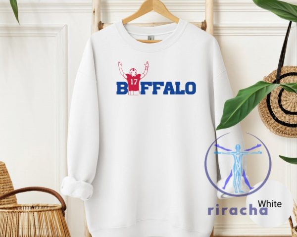 Buffalo Bills Josh Allen 17 Sweatshirt Hoodie T Shirt Football Shirts Afc East Gifts For Bills Fans Buffalo Crewneck Nfl Tshirt Number 17 Unique riracha 2