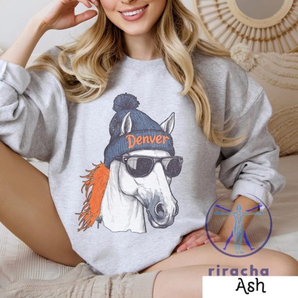 Denver Broncos Crewneck Sweatshirt Hoodie T Shirt Vintage Gifts For Fan Men Women Apparel Game Day Gift Unisex Denver Sweatshirts Tshirt Unique riracha 1