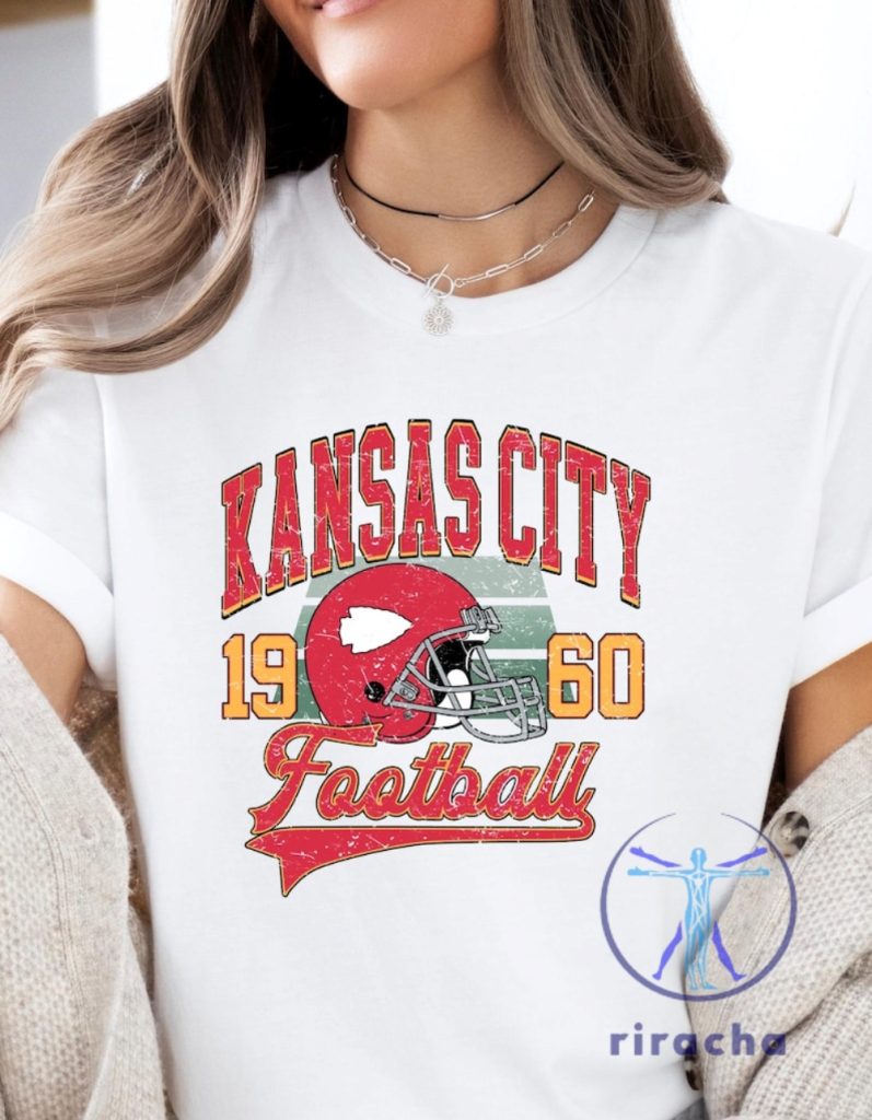 Vintage Kansas City Chiefs Sweatshirt T Shirt Hoodie Retro Kc Chiefs Shirts Travis Kelce Game Day Tshirt 1960 American Football Gifts For Fan Unique riracha 1