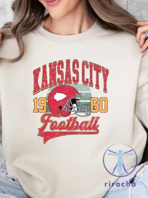 Vintage Kansas City Chiefs Sweatshirt T Shirt Hoodie Retro Kc Chiefs Shirts Travis Kelce Game Day Tshirt 1960 American Football Gifts For Fan Unique riracha 3