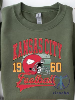 Vintage Kansas City Chiefs Sweatshirt T Shirt Hoodie Retro Kc Chiefs Shirts Travis Kelce Game Day Tshirt 1960 American Football Gifts For Fan Unique riracha 5