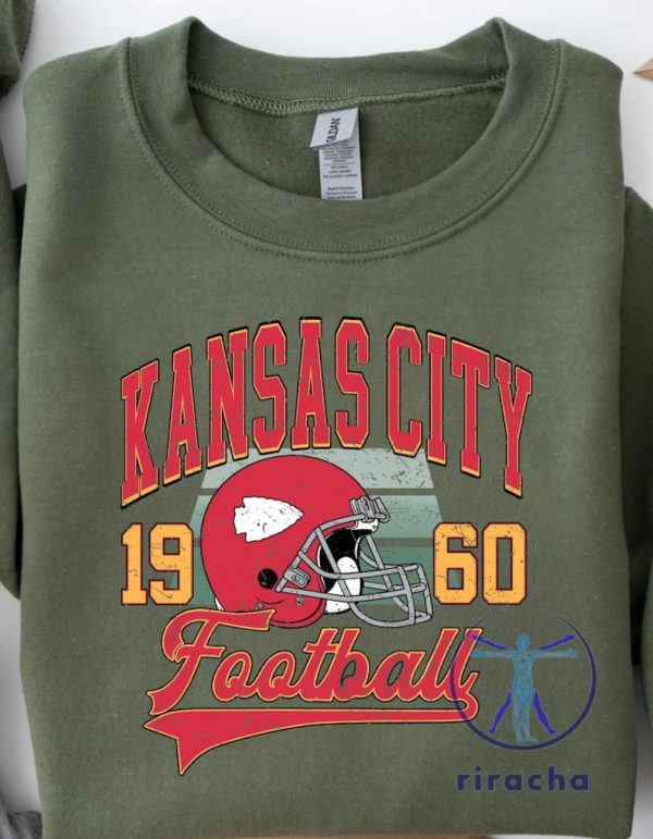 Vintage Kansas City Chiefs Sweatshirt T Shirt Hoodie Retro Kc Chiefs Shirts Travis Kelce Game Day Tshirt 1960 American Football Gifts For Fan Unique riracha 5