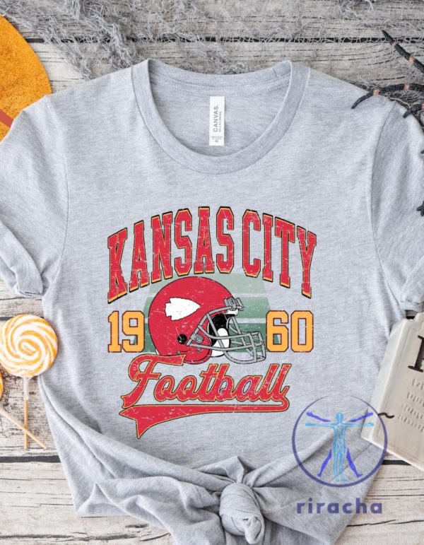 Vintage Kansas City Chiefs Sweatshirt T Shirt Hoodie Retro Kc Chiefs Shirts Travis Kelce Game Day Tshirt 1960 American Football Gifts For Fan Unique riracha 6