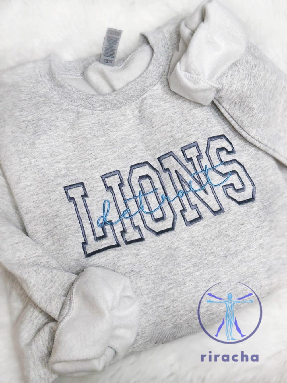 Detroit Lions Embroidered Sweatshirt Crewneck T Shirt Hoodie Football Embroidery Sweatshirts Gifts For Fan Men Women Tee Shirts Unique