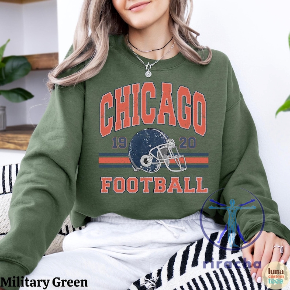 Vintage Chicago Bears Crewneck Sweatshirt T Shirt Retro Gifts For Fan Men Women Tee Gift Shirts Tshirt Birthday Christmas Unique