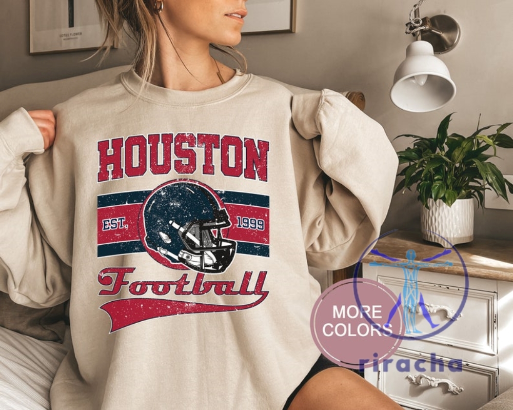 Houston Cougars Football Sweatshirt Tshirt Hoodie Vintage Houston Crewneck Tee Shirts Retro Houston Sweater Pullover Gifts For Fan Mens Womens