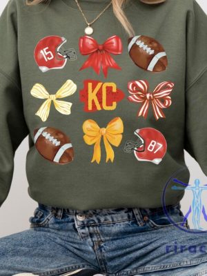 Kansas City Chiefs Football Sweatshirt Hoodie Tshirt Gift For Fan Mens Womens Ribbon Bow Sweater Pullover Hoodies Birthday Tee Shirts Near Me riracha 1 1