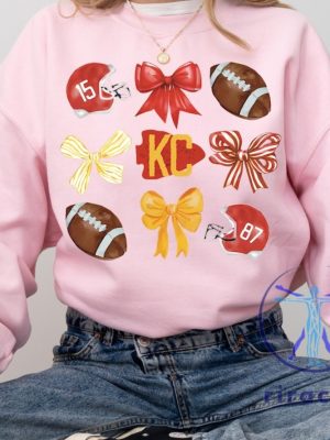 Kansas City Chiefs Football Sweatshirt Hoodie Tshirt Gift For Fan Mens Womens Ribbon Bow Sweater Pullover Hoodies Birthday Tee Shirts Near Me riracha 1 3