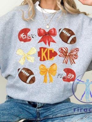 Kansas City Chiefs Football Sweatshirt Hoodie Tshirt Gift For Fan Mens Womens Ribbon Bow Sweater Pullover Hoodies Birthday Tee Shirts Near Me riracha 1 4