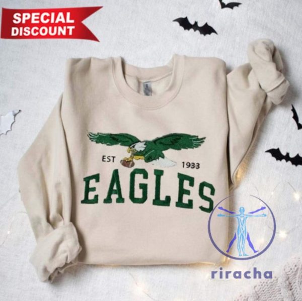 Vintage 1933Philadelphia Eagles Embroidered Sweatshirts Tshirt Hoodie Tee Gift For Fan Mens Womens Phillies Eagles Football Hoodies Unique riracha 1