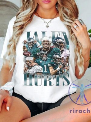 Jalen Hurts Vintage Tshirt Hoodie Sweatshirt Philadelphia Eagles Saquon Barkley Football 90S Bootleg Inspired Gift Fan Unisex Shirts Hoodies riracha 1 1