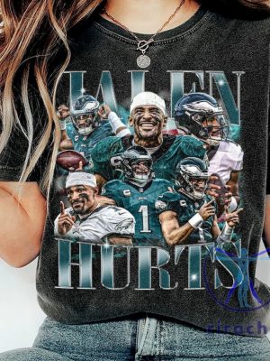 Jalen Hurts Vintage Tshirt Hoodie Sweatshirt Philadelphia Eagles Saquon Barkley Football 90S Bootleg Inspired Gift Fan Unisex Shirts Hoodies riracha 1 4