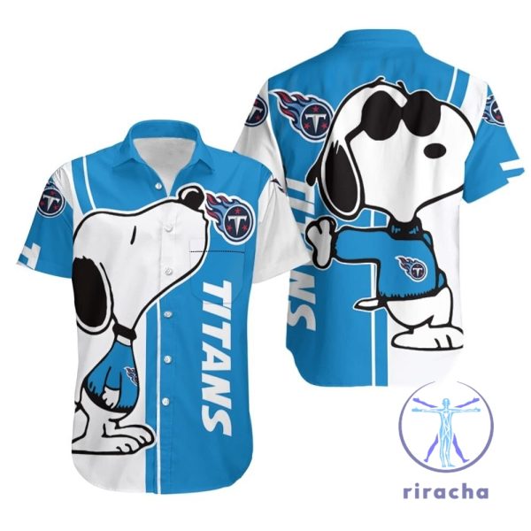 Tennessee Titans Snoopy Lover Printed Hawaiian Shirt Aloha Shirt Nfl Button Up Shirt Gift For Fan Unique riracha 1