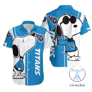 Tennessee Titans Snoopy Lover Printed Hawaiian Shirt Aloha Shirt Nfl Button Up Shirt Gift For Fan Unique riracha 1 1