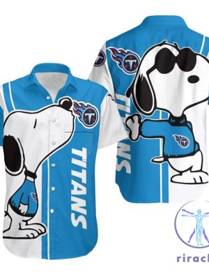 Tennessee Titans Snoopy Lover Printed Hawaiian Shirt Aloha Shirt Nfl Button Up Shirt Gift For Fan Unique riracha 1 1