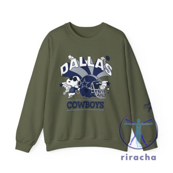 Dallas Cowboys Snoopy Sweatshirt Tshirt Hoodie Gift For Fan Nfl Team Apparel Football Lover Gift Team Mascot Graphic Pullover Unique riracha 1 3