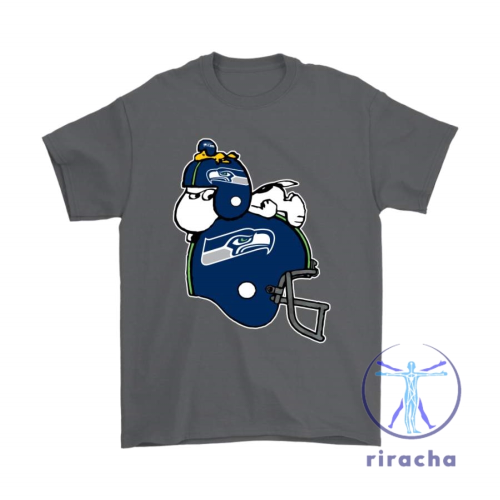 Snoopy And Woodstock Resting On Seattle Seahawks Helmet Shirts Hoodie Tshirt Sweatshirt Tee Gift For Nfl Lover Hoodies Unique