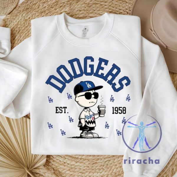 Los Angeles Dodgers 1958 Sweatshirt Tshirt Hoodie Tee Gift For La Dodgers Fan Sweater Dodger World Series Crewneck Peanuts Charlie Brown riracha 1